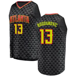 Atlanta Hawks Bogdan Bogdanovic 13 Gold Red Fadeaway Men Jersey Hardwood  Classics - Bluefink