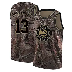 Atlanta Hawks Bogdan Bogdanovic 13 Gold Red Fadeaway Men Jersey Hardwood  Classics - Bluefink