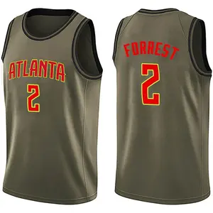 Trent Forrest Men's Fanatics Branded Black Atlanta Hawks Fast Break Replica Custom Jersey - Statement Edition Size: Medium