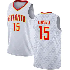 Nike Youth 2021-22 City Edition Atlanta Hawks Clint Capela #15 Yellow  Swingman Jersey