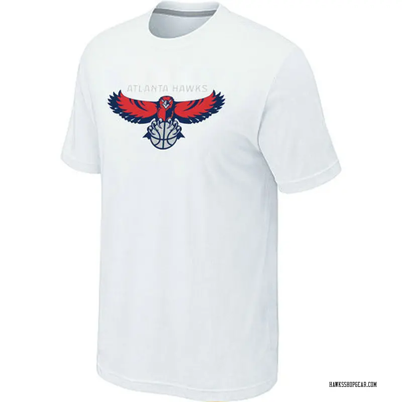 Atlanta Hawks White Big & Tall Primary Logo T-Shirt - - Men's